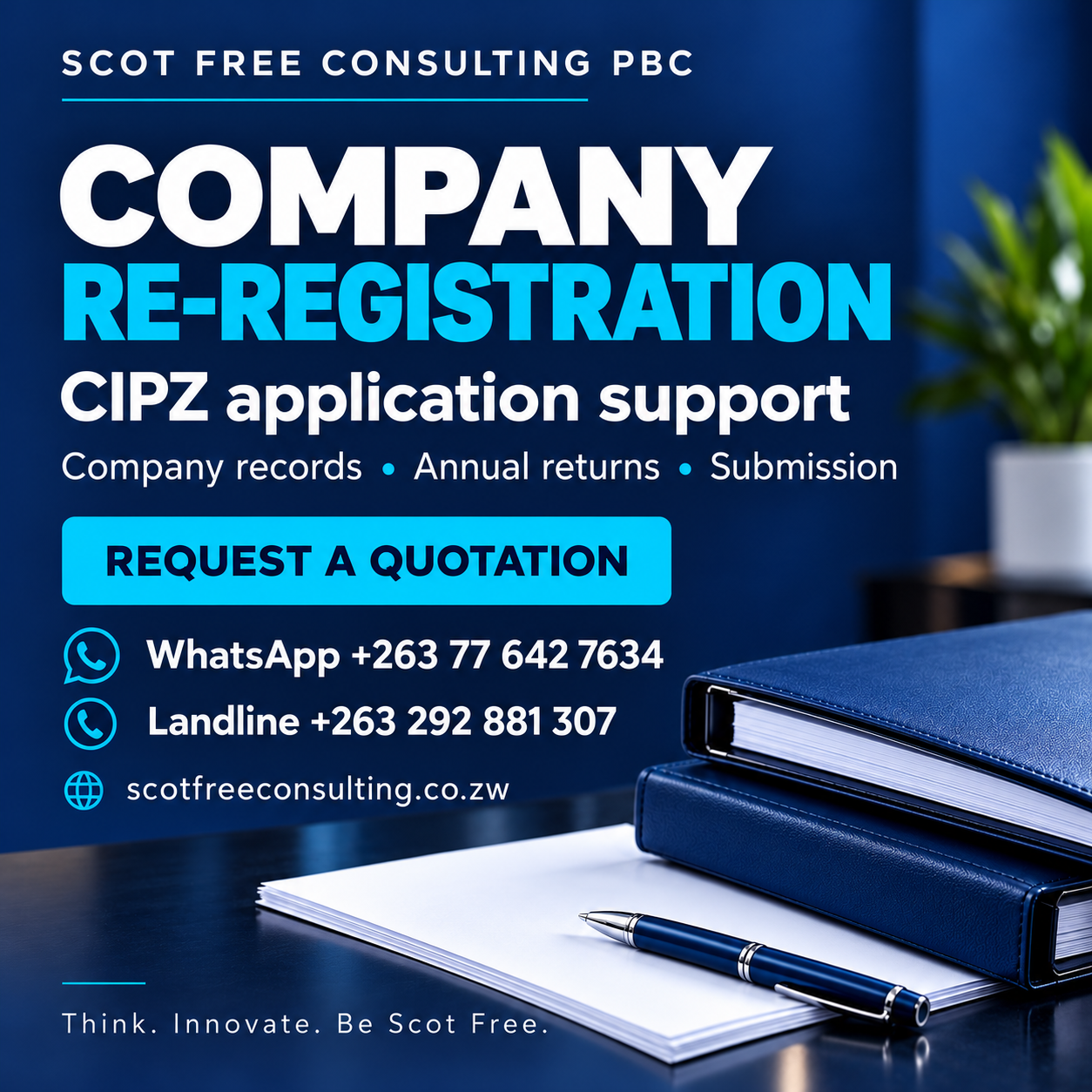 Company re-registration: CIPZ application support